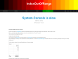 System.Console is slow – IndexOutOfRange
