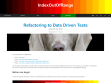 Refactoring to Data Driven Tests – IndexOutOfRange