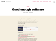 Good enough software – Ostra Piła