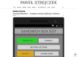 SandwichBoxBot - wstępna wersja aplikacji mobilnej